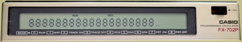 Casio FX-702P Calculator Display