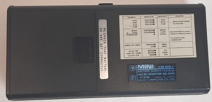 Casio Mini Memory calculator