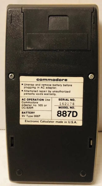 Commodore 887D Calculator Battery