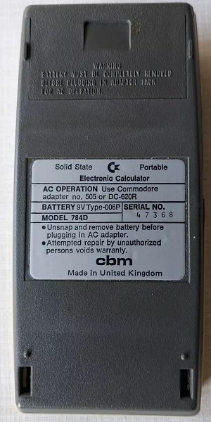 Commodore 784D Battery