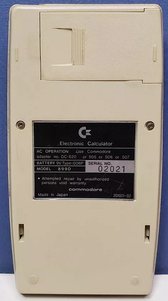 Commodore 899D Calculator Battery