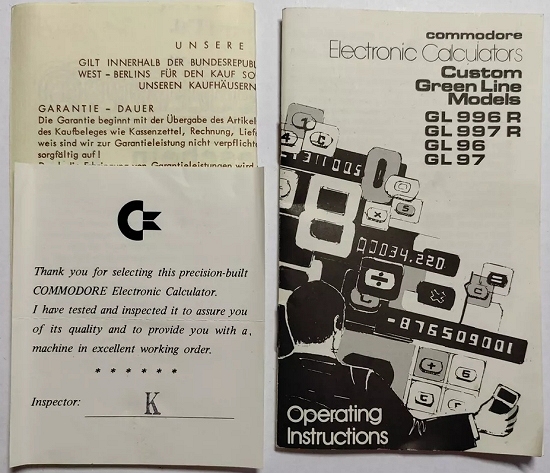 Commodore GL-996R Manual